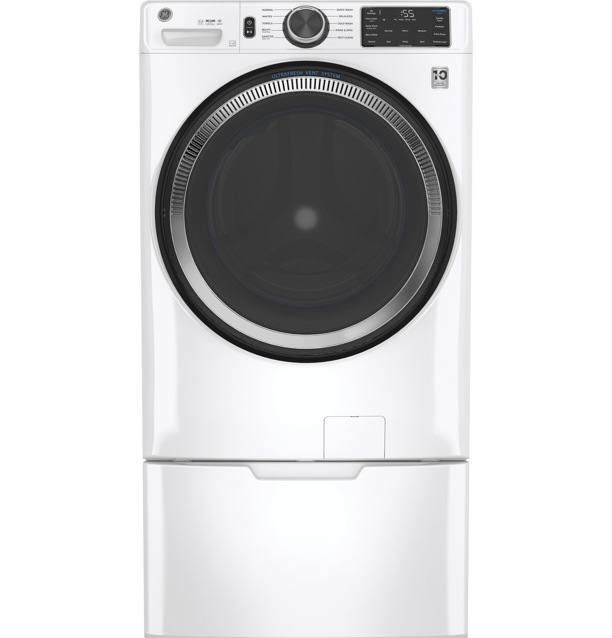 ft. Smart Front-Load Washer with UltraFresh Vent System, OdorBlock™ & Sanitize with Ox
