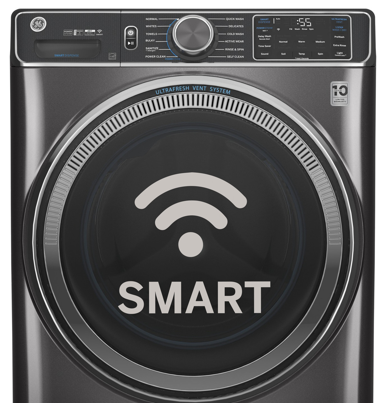 ft. Smart Front-Load Washer with UltraFresh Vent System, OdorBlock™ & Sanitize with Ox