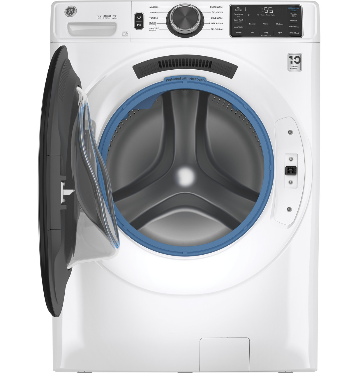 ft. Smart Front-Load Washer with UltraFresh Vent System, OdorBlock™ & Sanitize with Ox