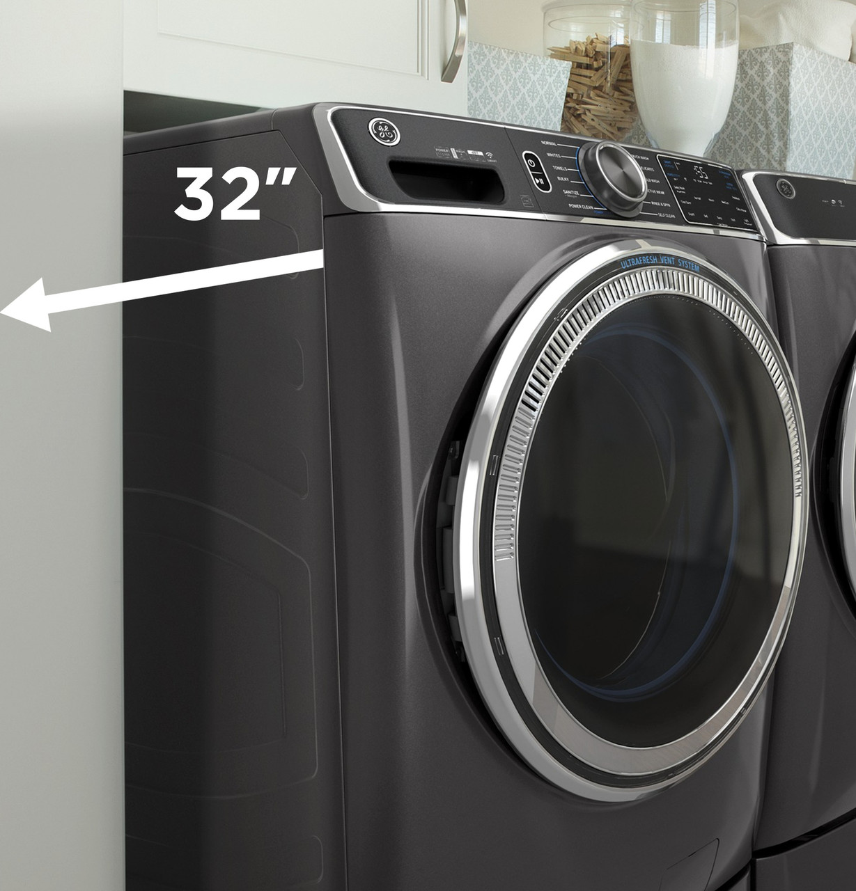 ft. Smart Front-Load Washer with UltraFresh Vent System, OdorBlock™ & Sanitize with Ox