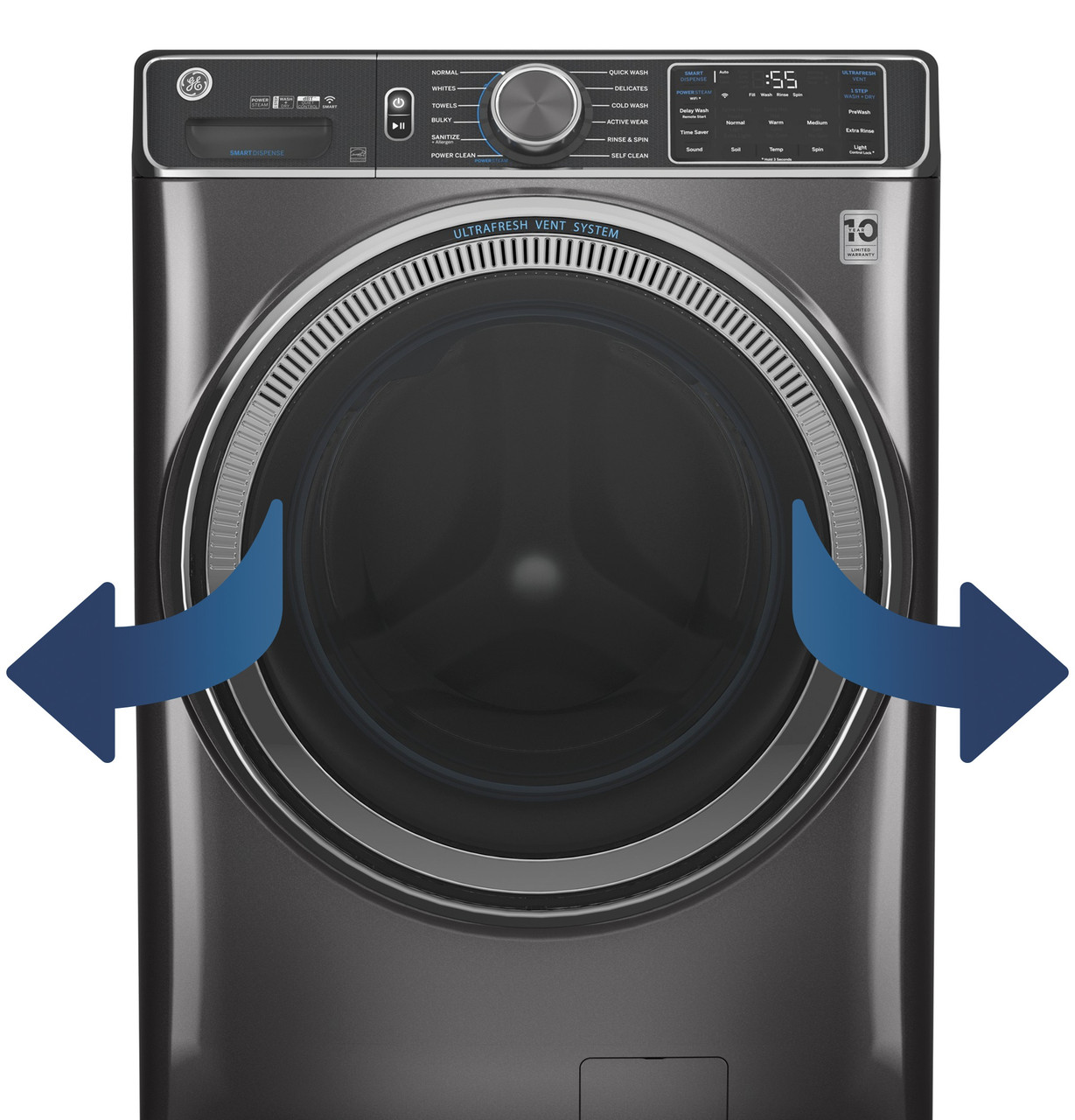 ft. Smart Front-Load Washer with UltraFresh Vent System, OdorBlock™ & Sanitize with Ox